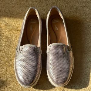 Clarks women slip on shoes